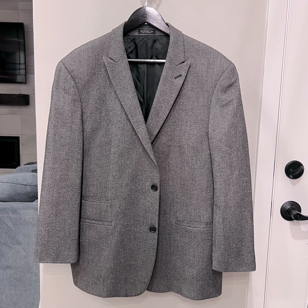 John Varvatos USA Herringbone Pattern Jacket, 44R Vintage Wool Blend